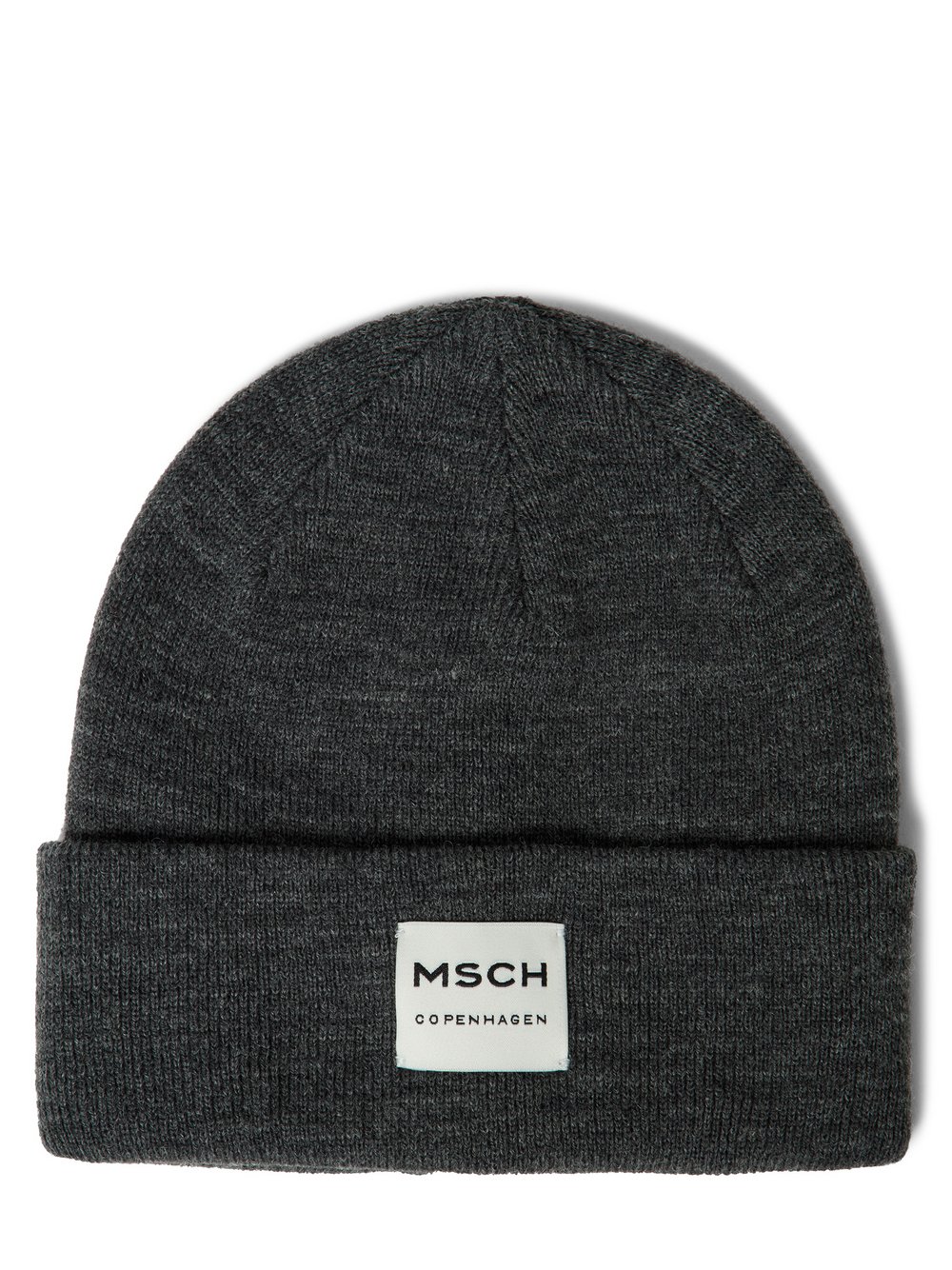 Msch Copenhagen Wollmütze Damen Wolle grau meliert, ONE SIZE