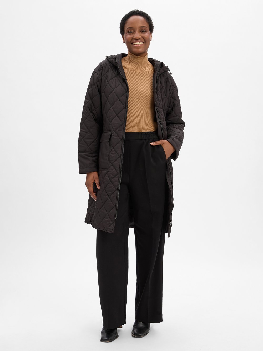 Msch Copenhagen Steppmantel Damen schwarz, S/M