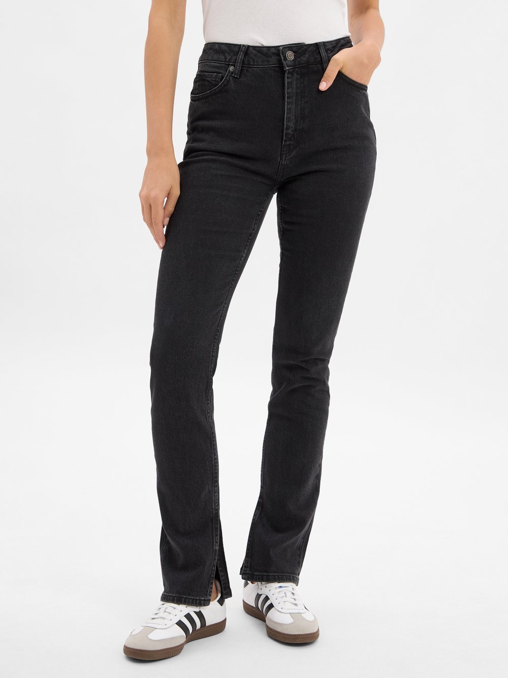 HUGO Jeans Damen Baumwolle grau, 26-32