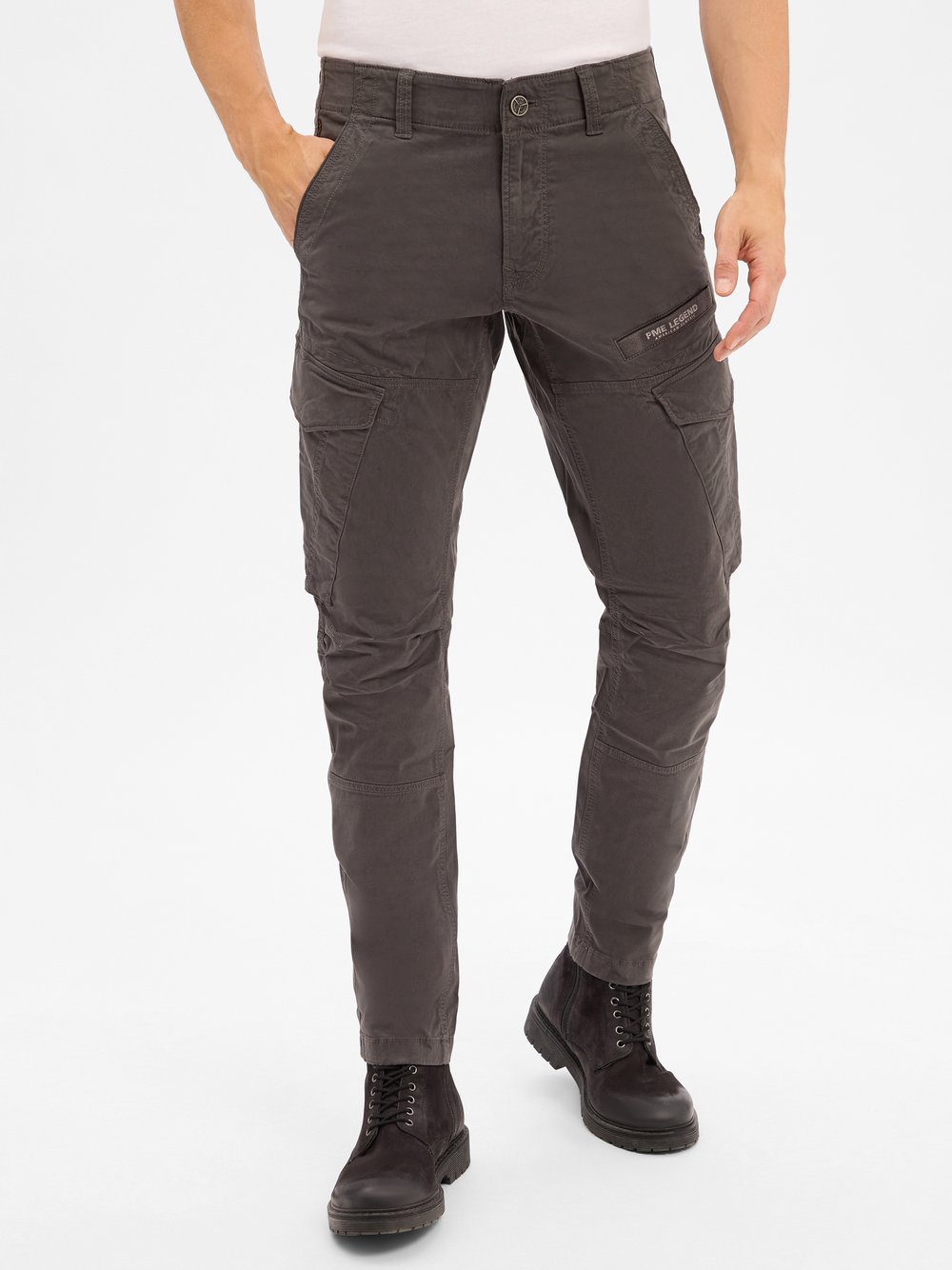 PME Legend Cargohose Herren Baumwolle grau, 33-32