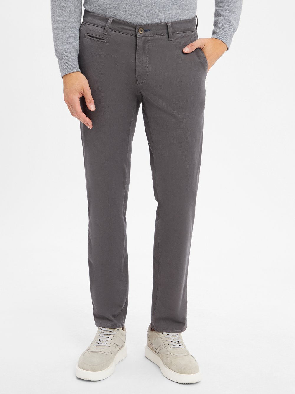 BRAX Chino Herren Baumwolle grau, 33-30