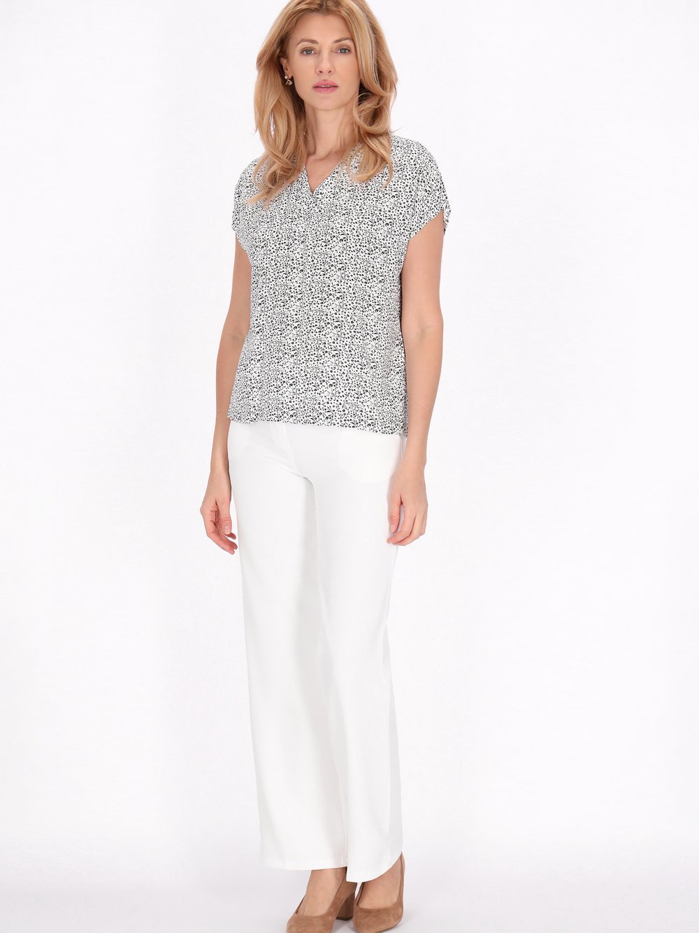 Usha Bluse Damen Viskose mehrfarbig bedruckt, M