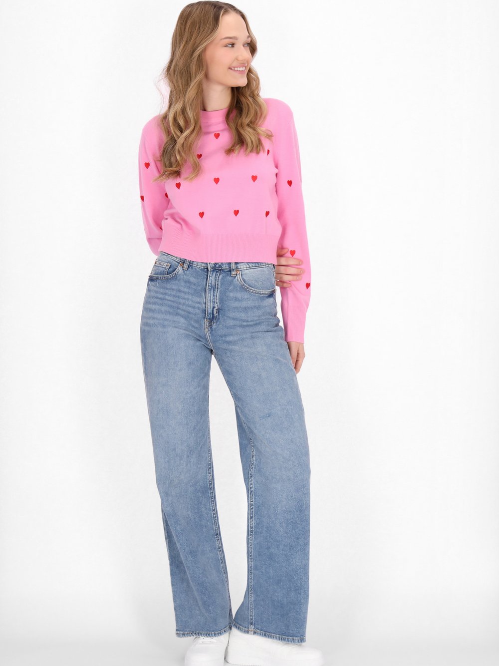 Thumbnail - MyMo Pullover Damen Viskose pink gemustert, M/L