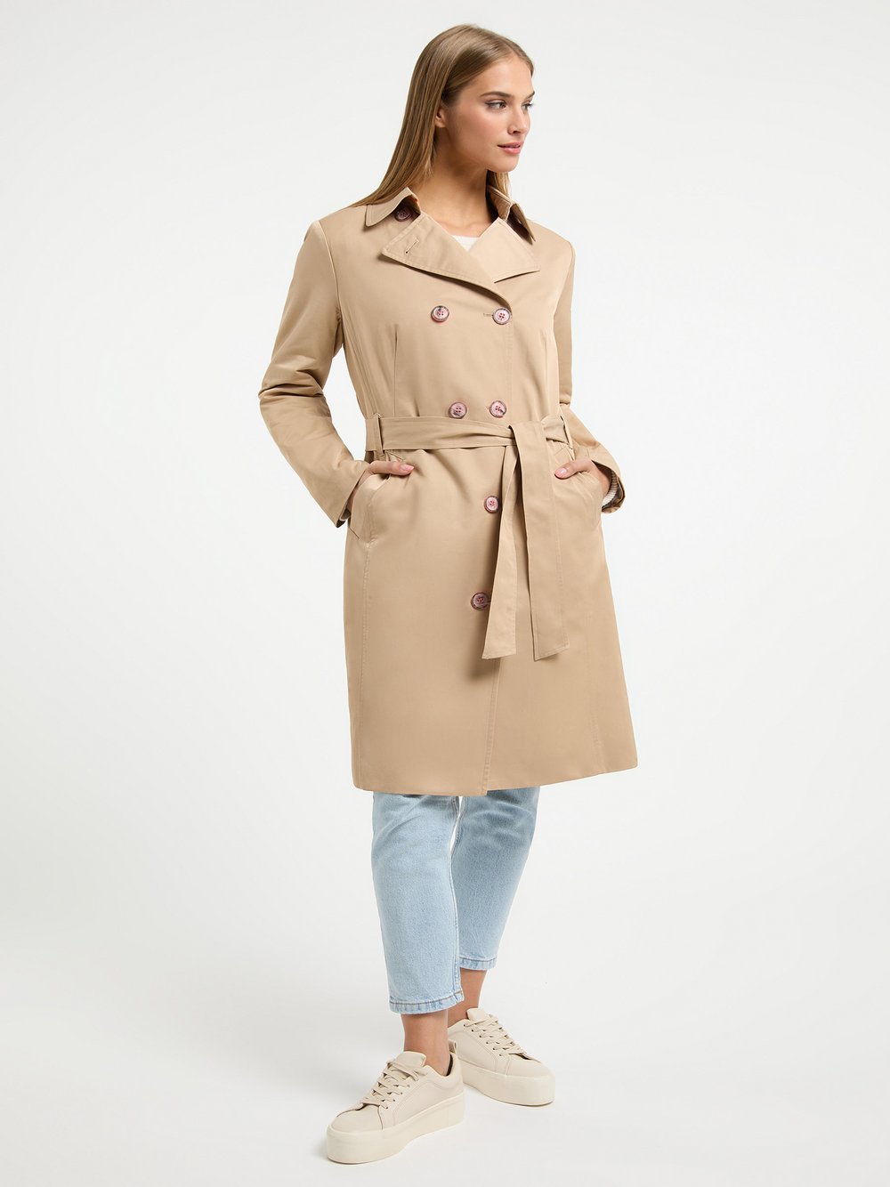 Frieda & Freddies Trenchcoat Damen Baumwolle beige, 42