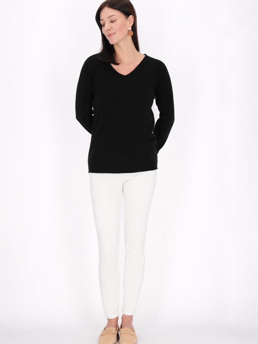 Thumbnail - Usha Pullover Damen Viskose schwarz, M