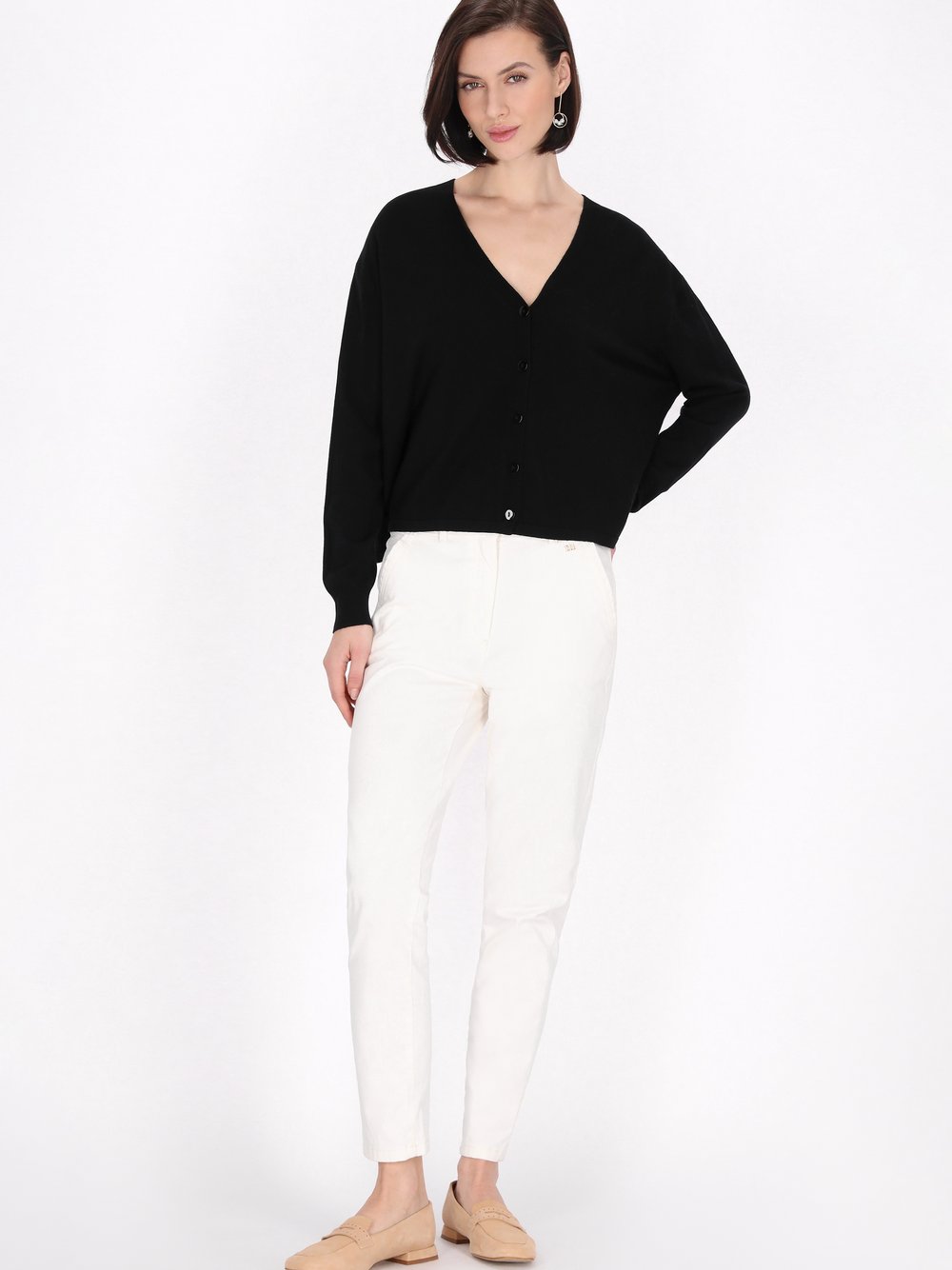 Usha Strickjacke Damen Viskose schwarz, XL/XXL