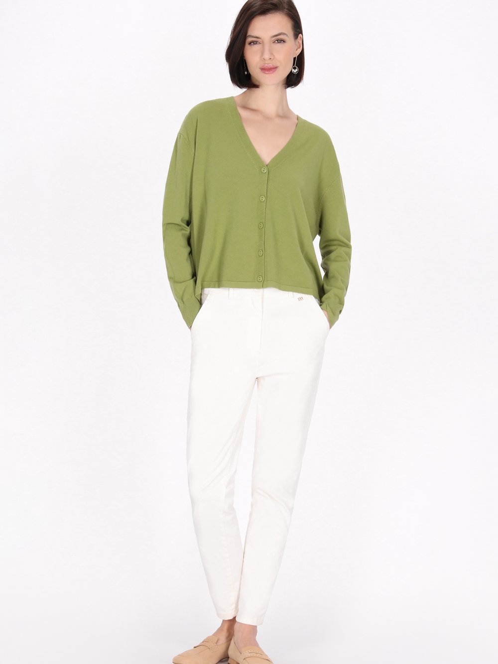 Usha Strickjacke Damen Viskose grün, XL/XXL