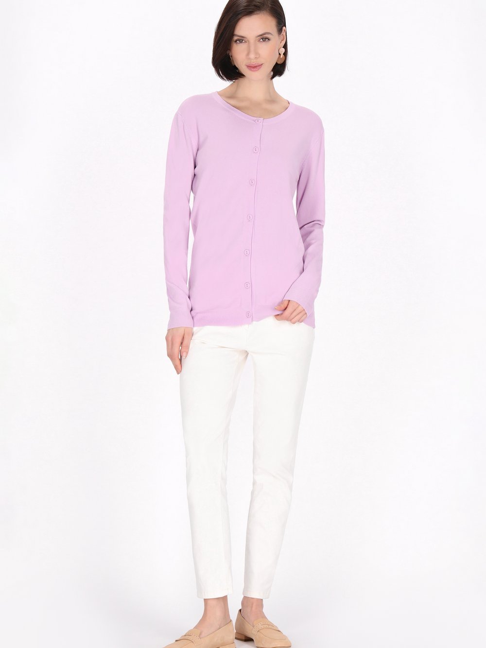 Usha Strickjacke Damen Viskose lila, L