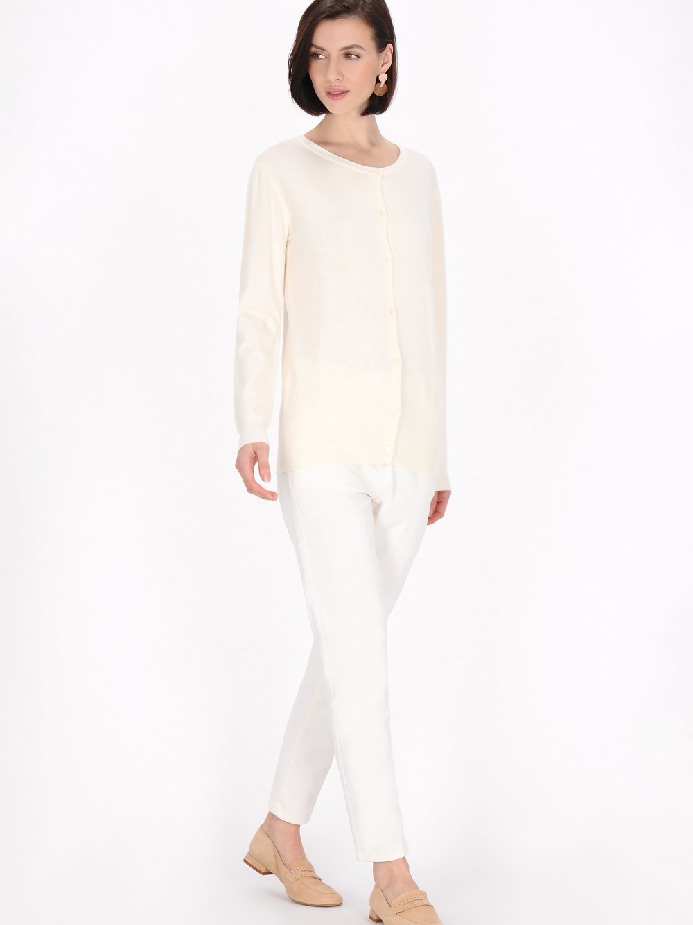 Usha Strickjacke Damen Viskose beige, L