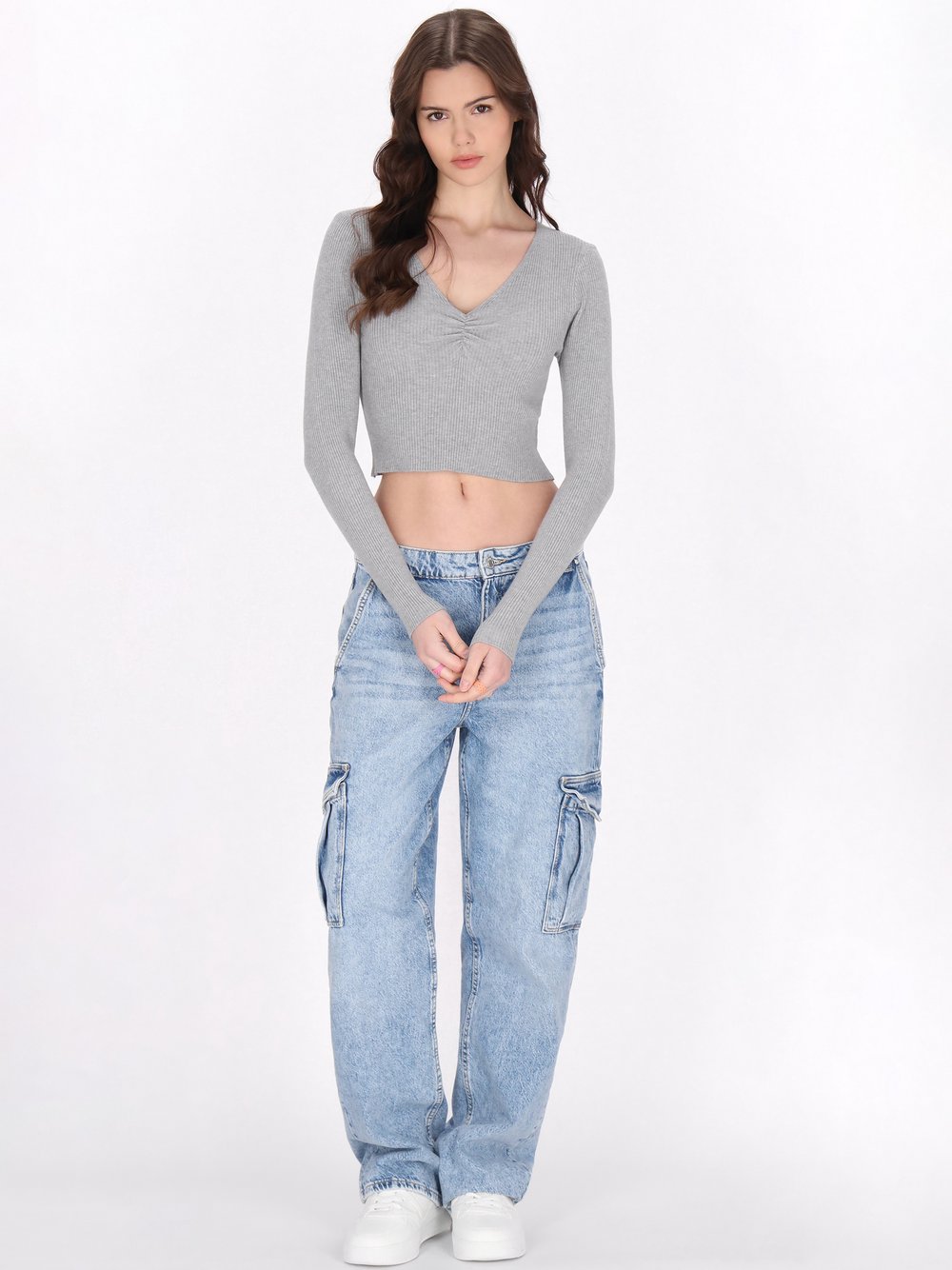 Thumbnail - MyMo Pullover Damen Viskose grau, S