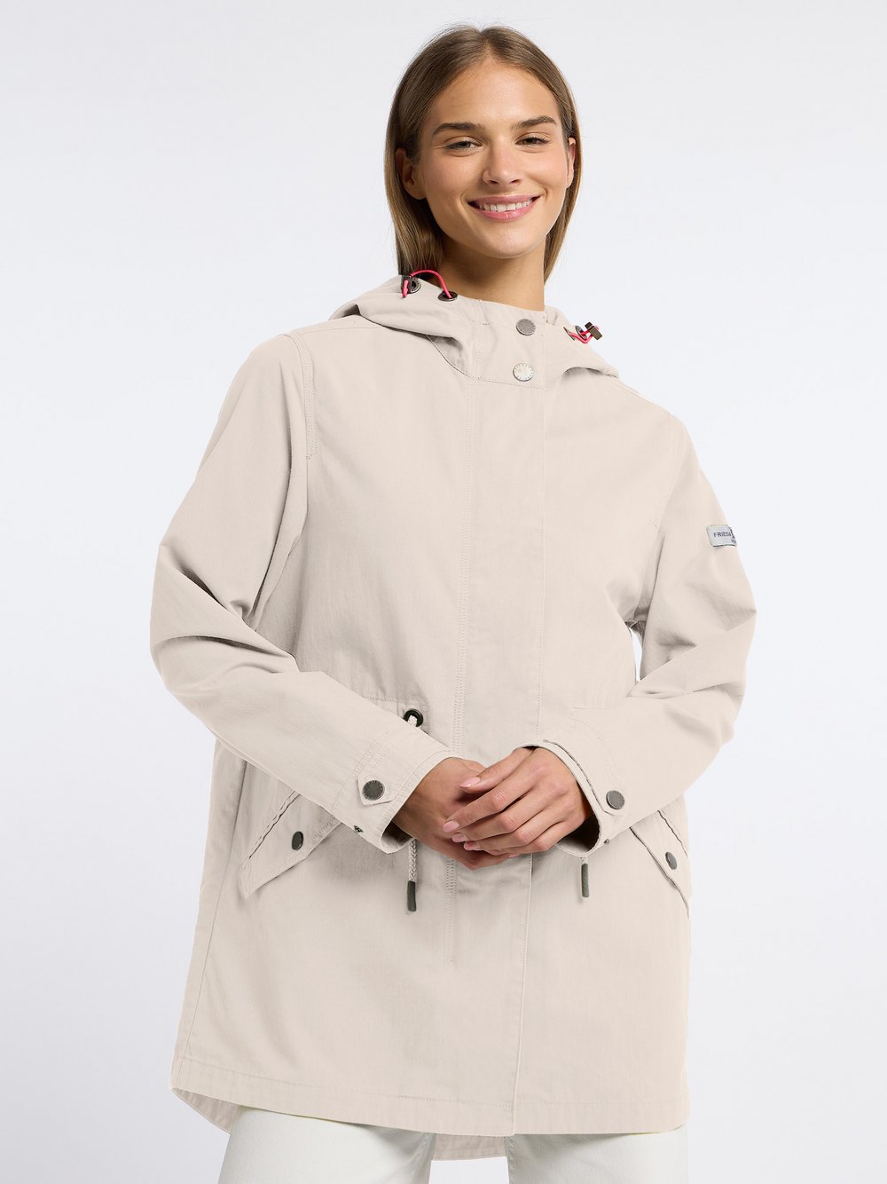 Frieda & Freddies Kurzmantel Damen Baumwolle beige, 36
