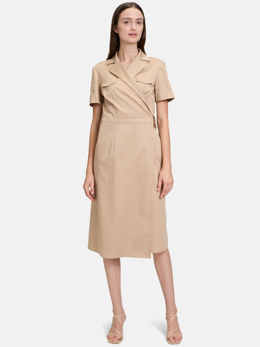Betty & Co Wickelkleid Damen Baumwolle beige, 44