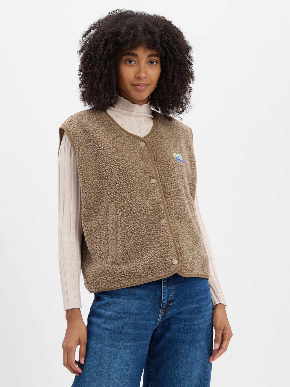 american vintage Weste Damen braun, XS/S