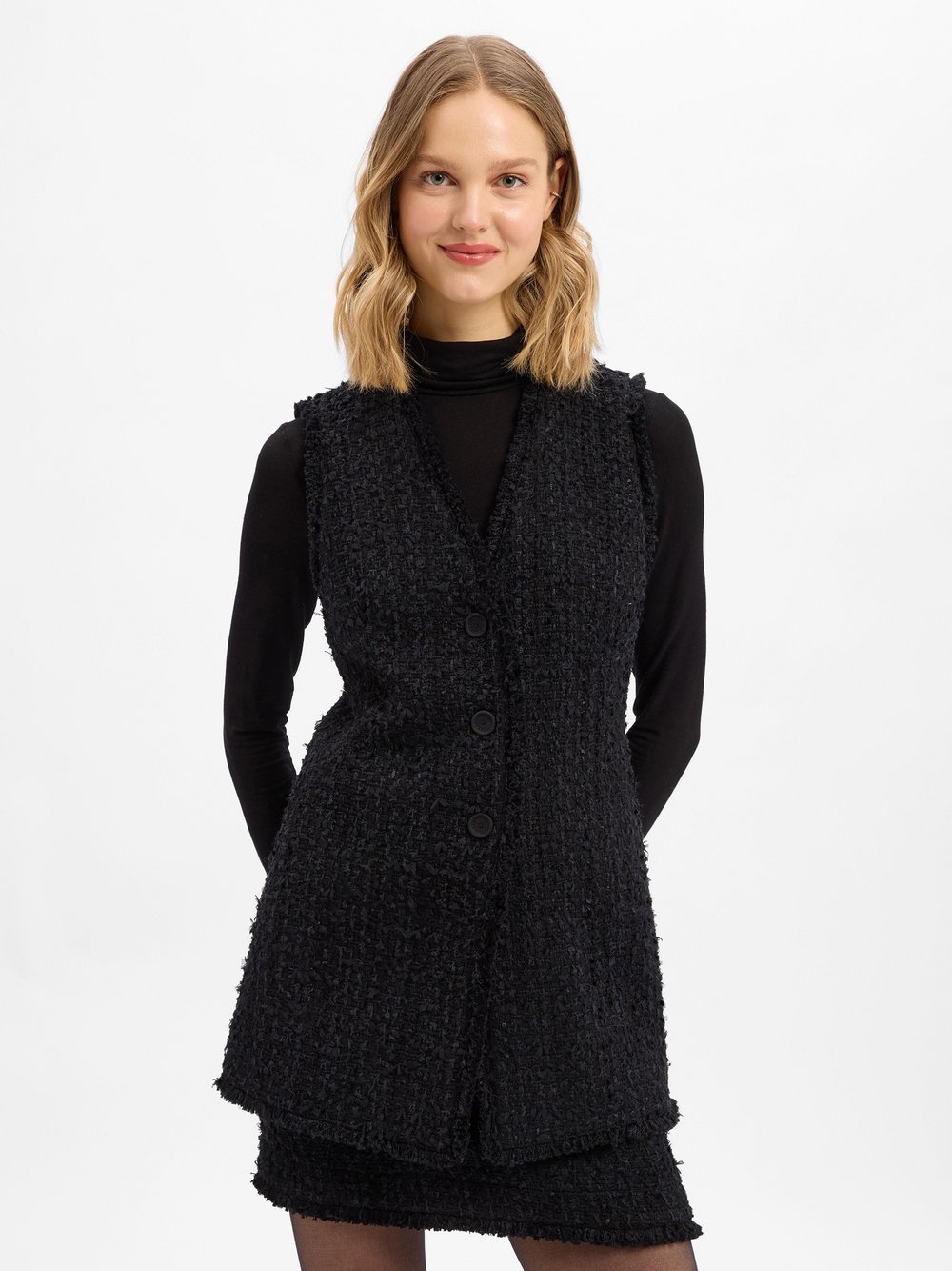 BOSS Weste Damen Baumwolle schwarz, 44