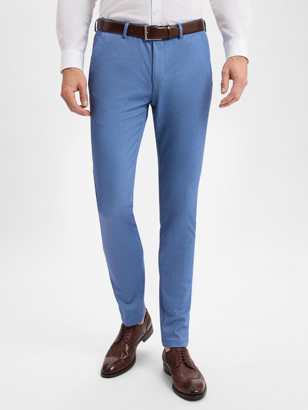 Thumbnail - Digel MOVE Baukasten-Anzughose Herren Slim Fit blau meliert, 106