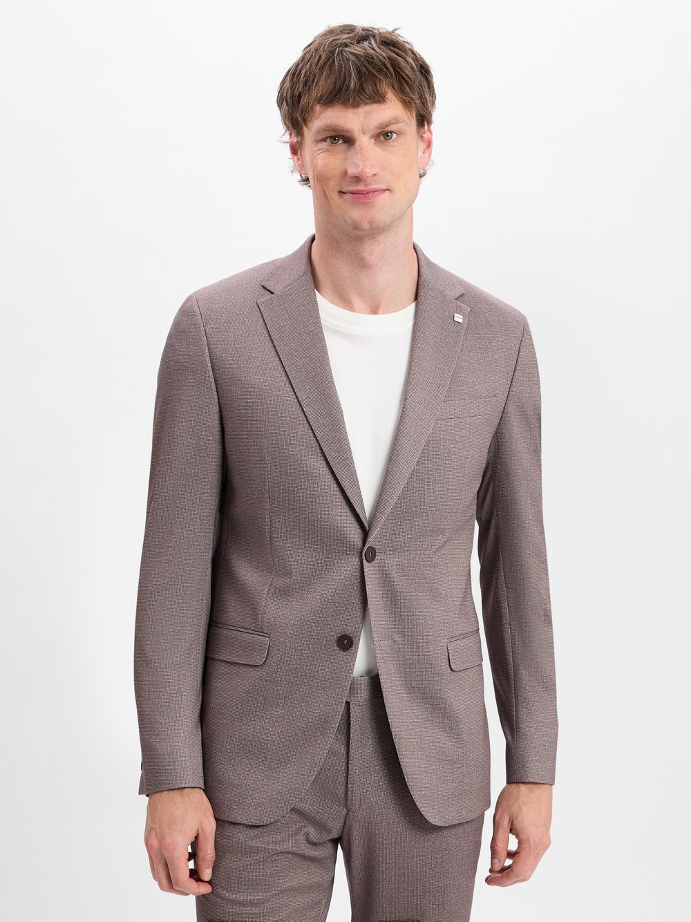 Digel MOVE Baukasten-Anzugsakko Herren Slim Fit braun meliert, 106