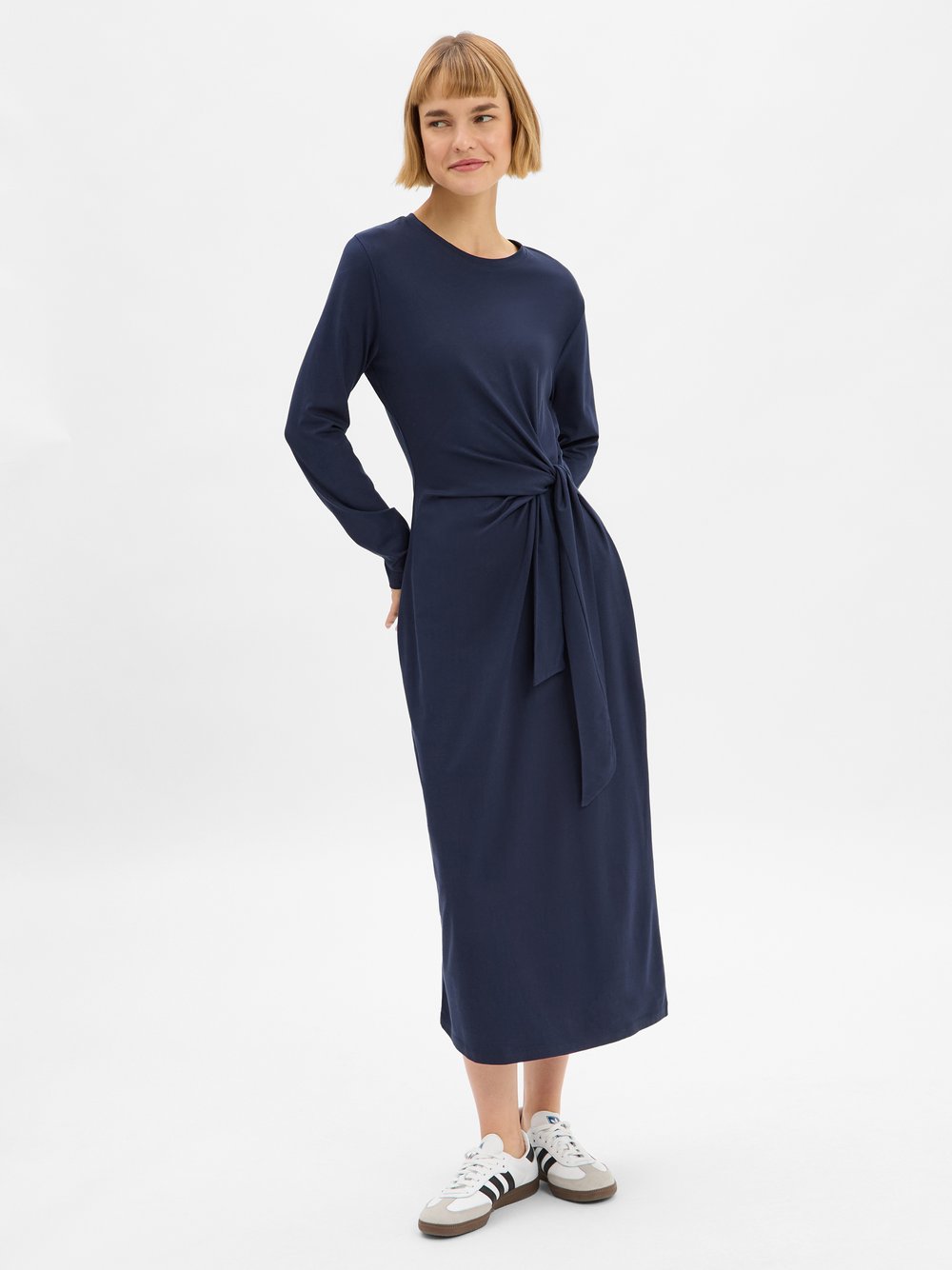 BOSS Orange Jerseykleid Damen Modal blau, S