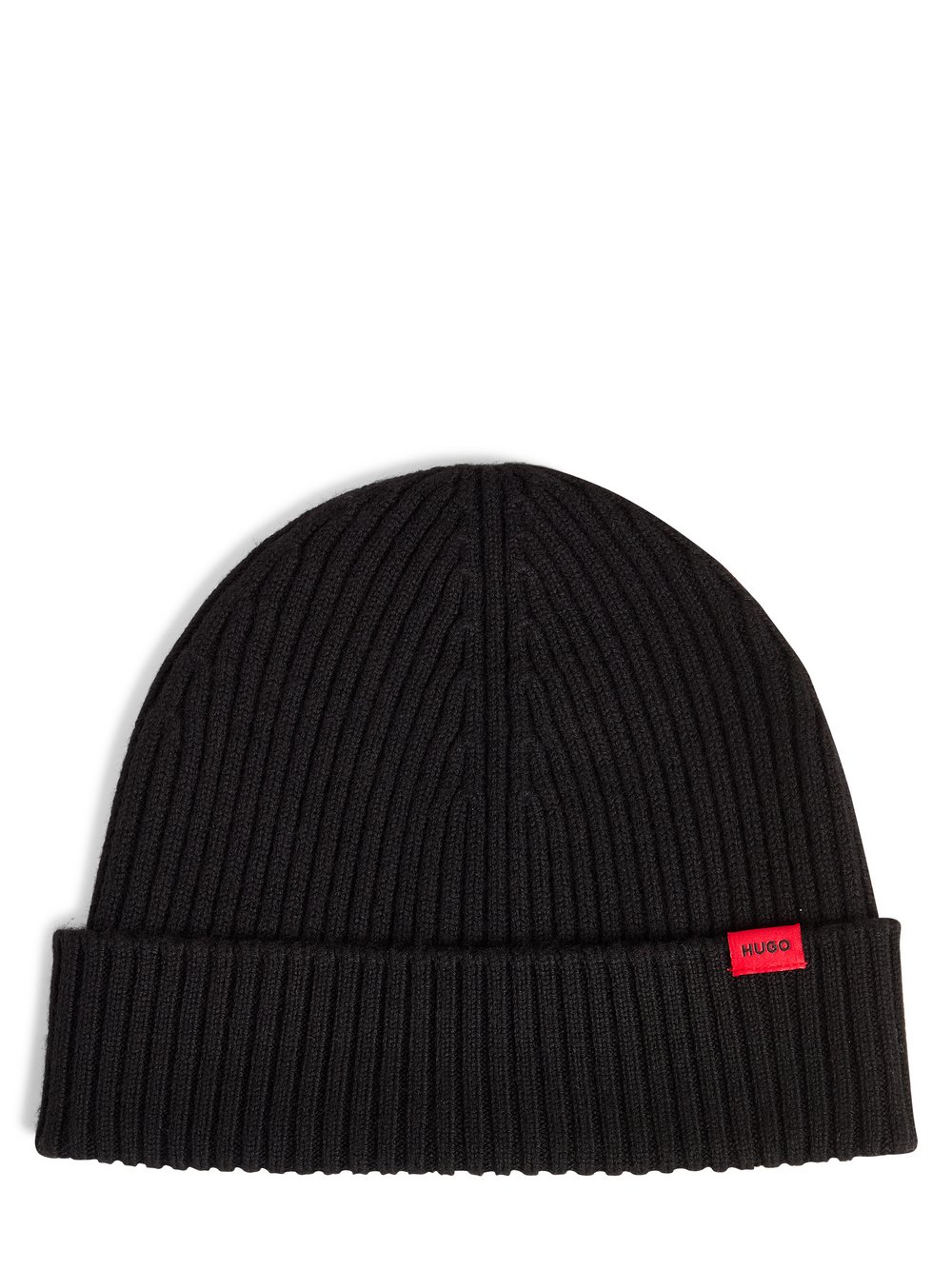 Thumbnail - HUGO Beanie aus Schurwolle Herren schwarz, ONE SIZE