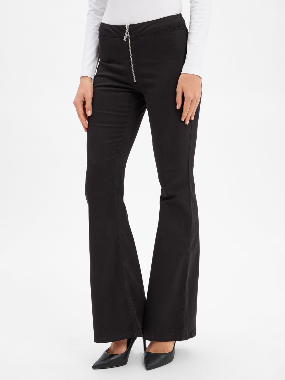 HUGO BLUE Hose Damen Baumwolle schwarz, 34