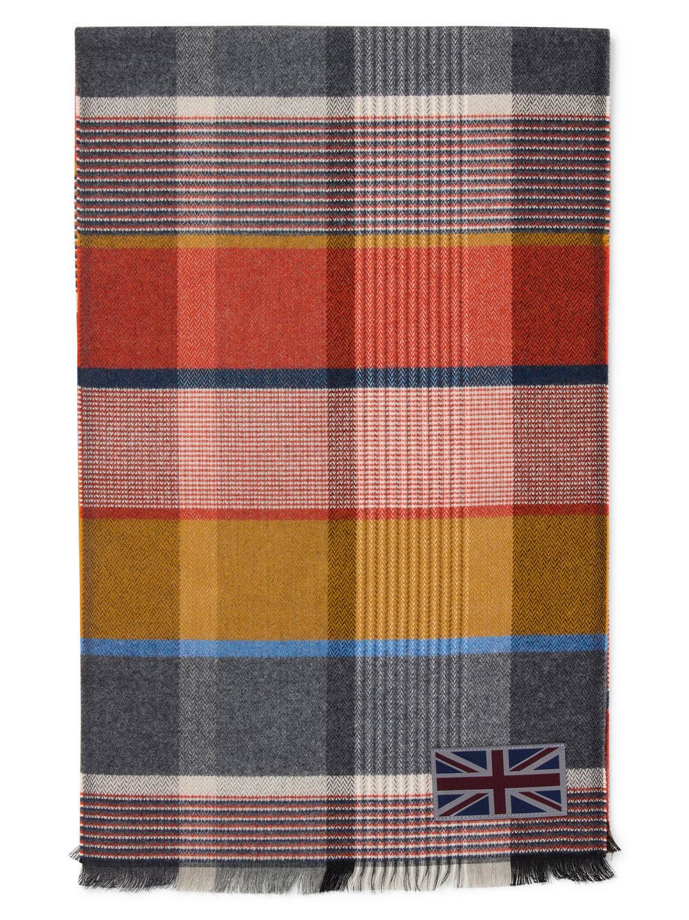 Finshley & Harding London Schal Herren mehrfarbig kariert, ONE SIZE