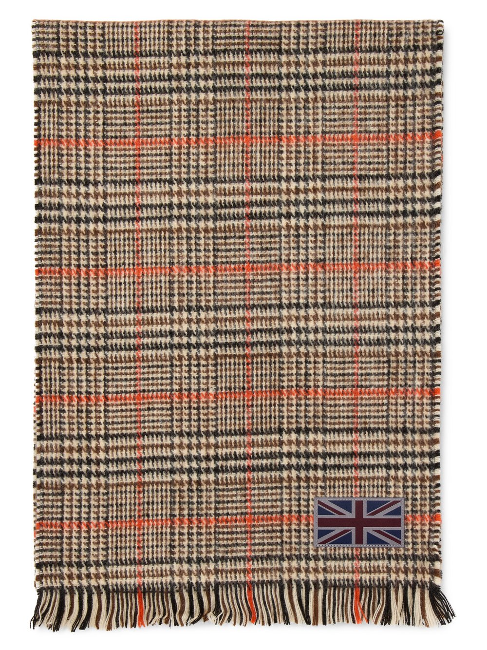Finshley & Harding London Schal Herren braun kariert, ONE SIZE