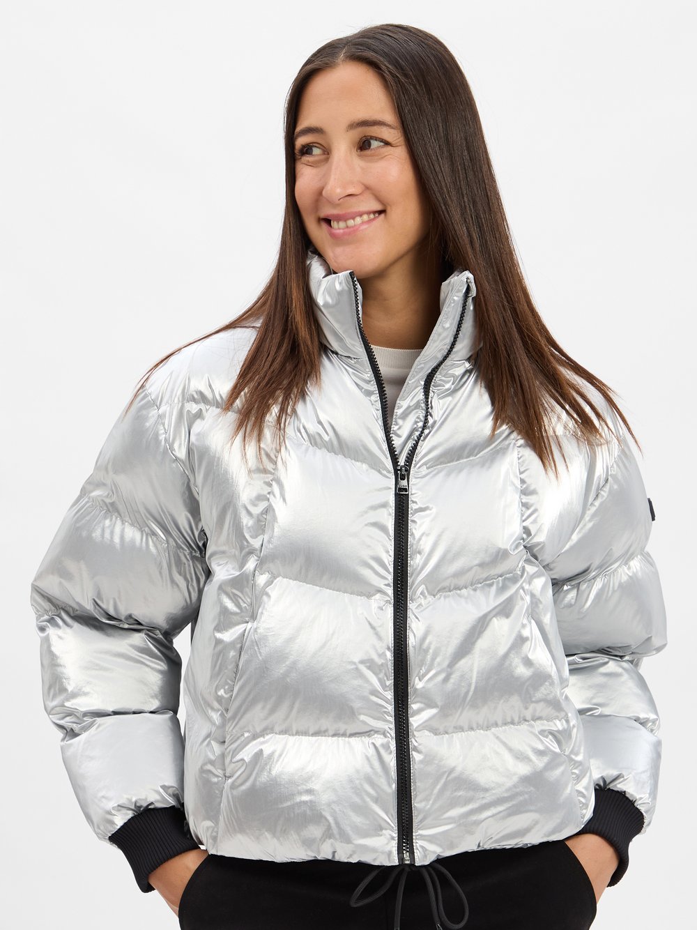 HUGO BLUE Steppjacke Damen Polyamid silber, L