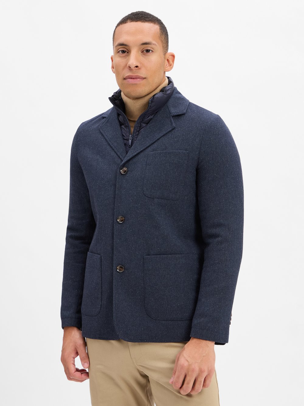 CG - CLUB of GENTS Sakko Herren Regular Fit blau strukturiert, XL