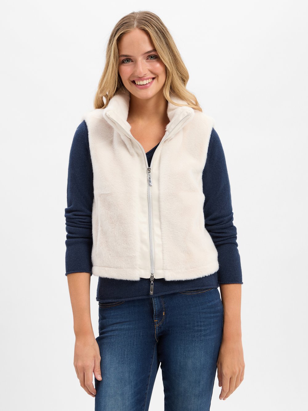 Monari Teddyweste Damen weiß, 38