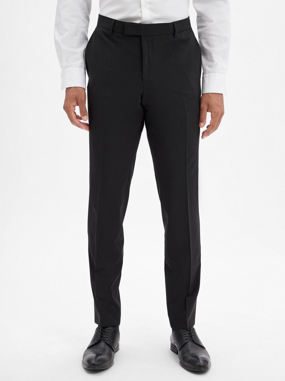 BOSS Baukasten-Schurwoll-Hose Herren Slim Fit Schurwolle schwarz, 50
