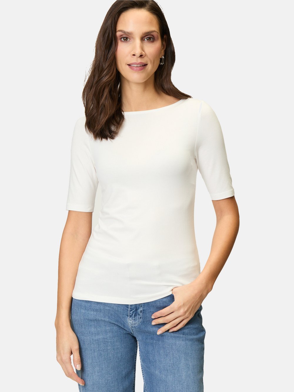 zero Modalshirt Damen Baumwolle weiß, 40