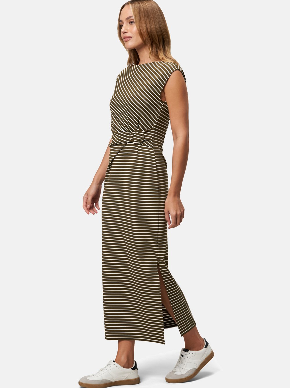 zero Jerseykleid Damen grün gestreift, 40