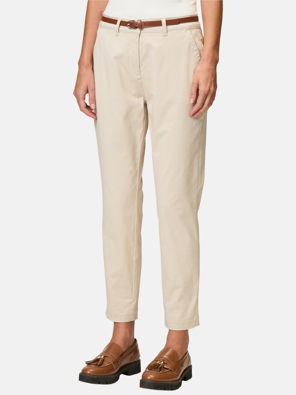 zero Chinohose Damen Baumwolle beige, 40