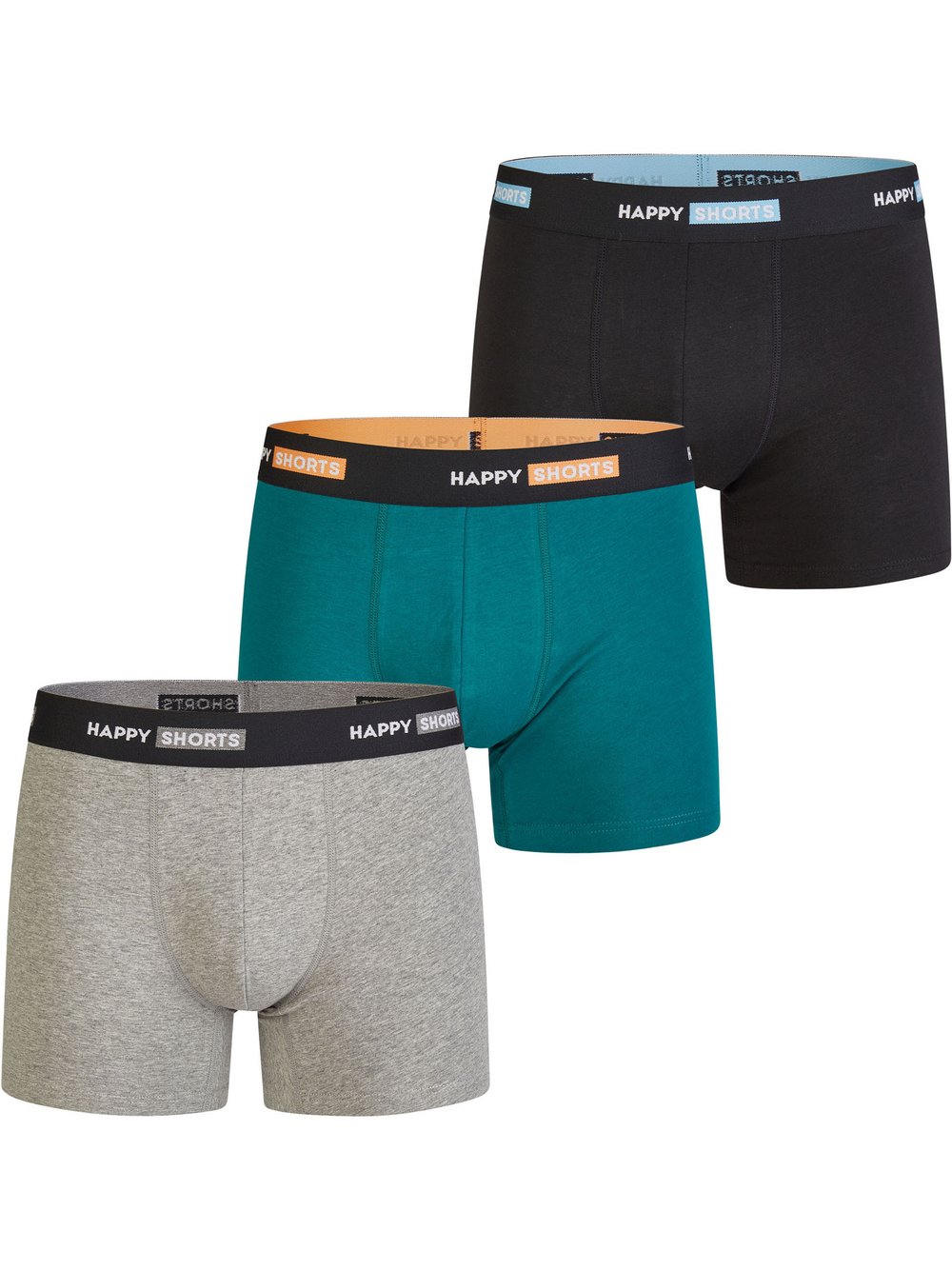 HAPPY SHORTS Retro Boxer  Herren Jersey mehrfarbig bedruckt, XXL