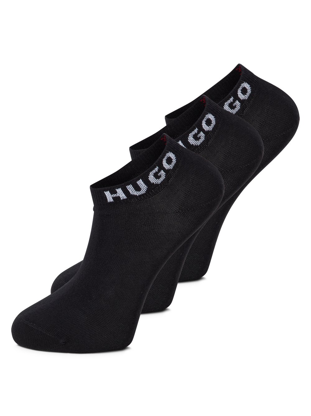 Thumbnail - HUGO Socken im 3er-Pack Herren Baumwolle schwarz, 39-42