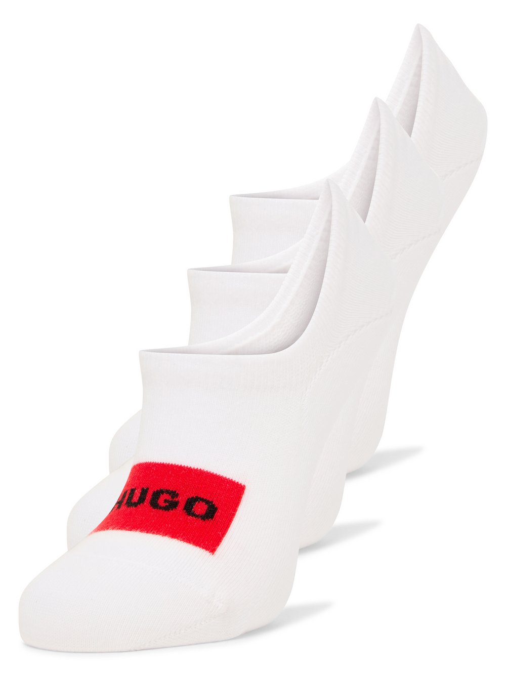 Thumbnail - HUGO Sneakersocken im 3er-Pack Herren Feinstrick weiß, 43-46