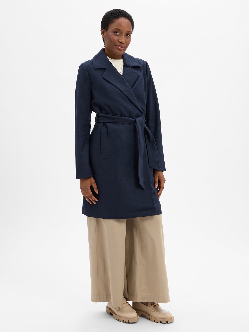 mbyM Mantel mit Wollanteil Damen blau, M