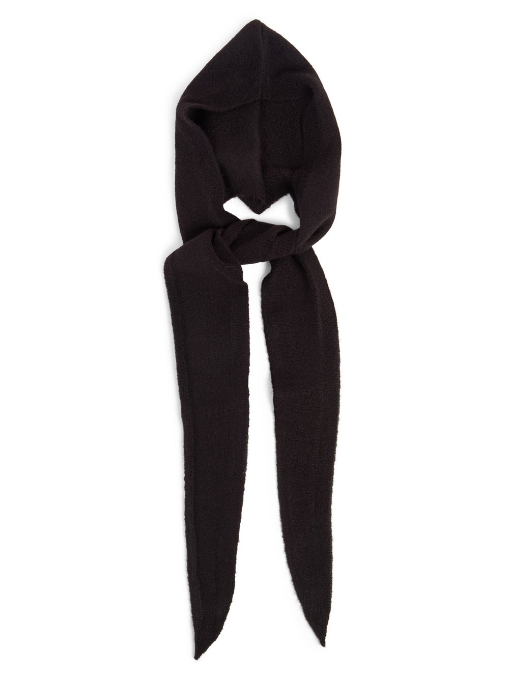 mbyM Kapuzen-Strickschal mit Woll-Anteil Damen schwarz, ONE SIZE