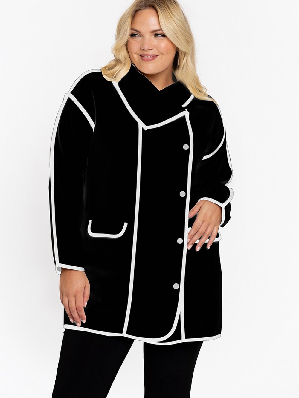 YOEK Jacke Damen Baumwolle schwarz, 46-48