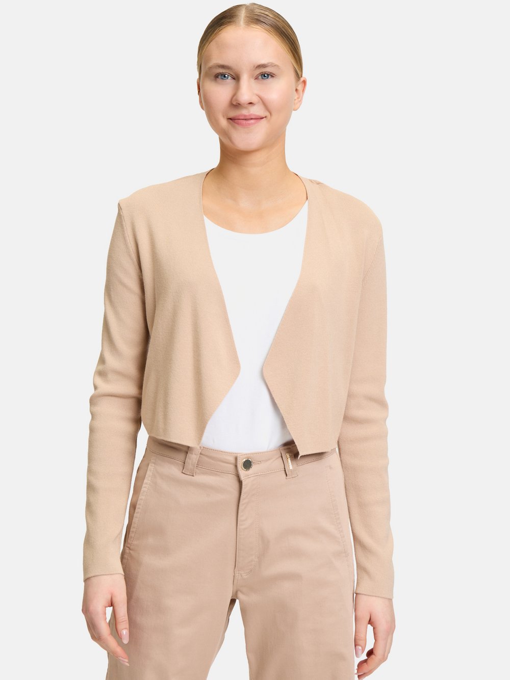 Betty & Co Feinstrickjacke Damen Viskose beige, 42