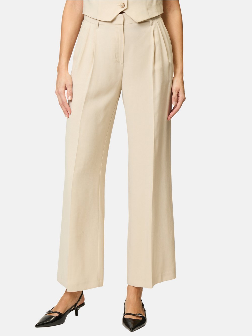 zero Stoffhose Damen Viskose beige, 42