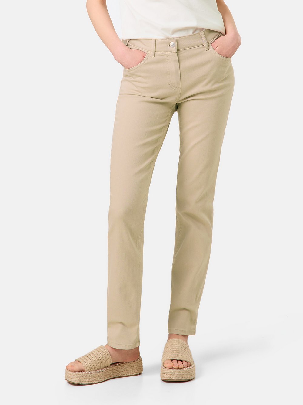 Gerry Weber 7/8 Jeans Damen Baumwolle beige, 40