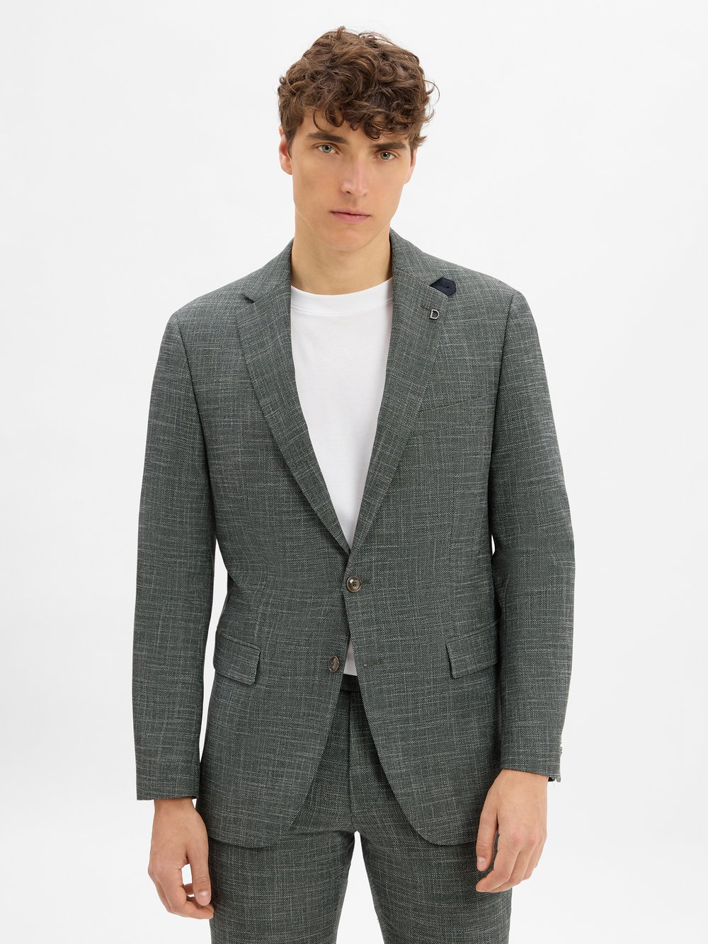 Digel Baukasten-Anzugsakko Herren Modern Fit grün meliert, 50
