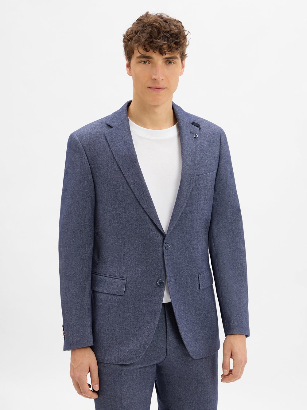 Digel Baukasten Sakko Herren Modern Fit blau meliert, 29
