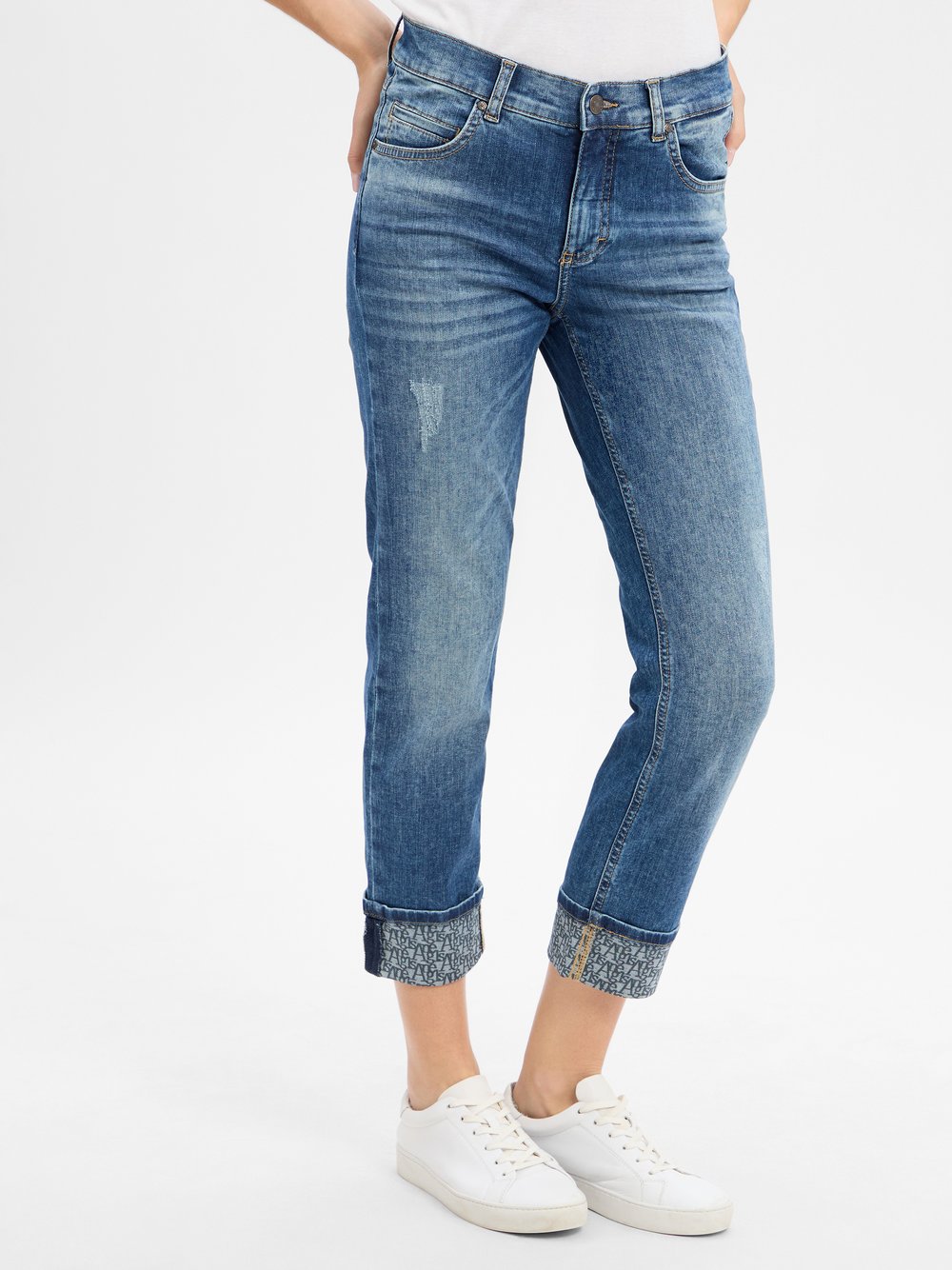 Angels Jeans – Cici Crop Damen Baumwolle blau, 34