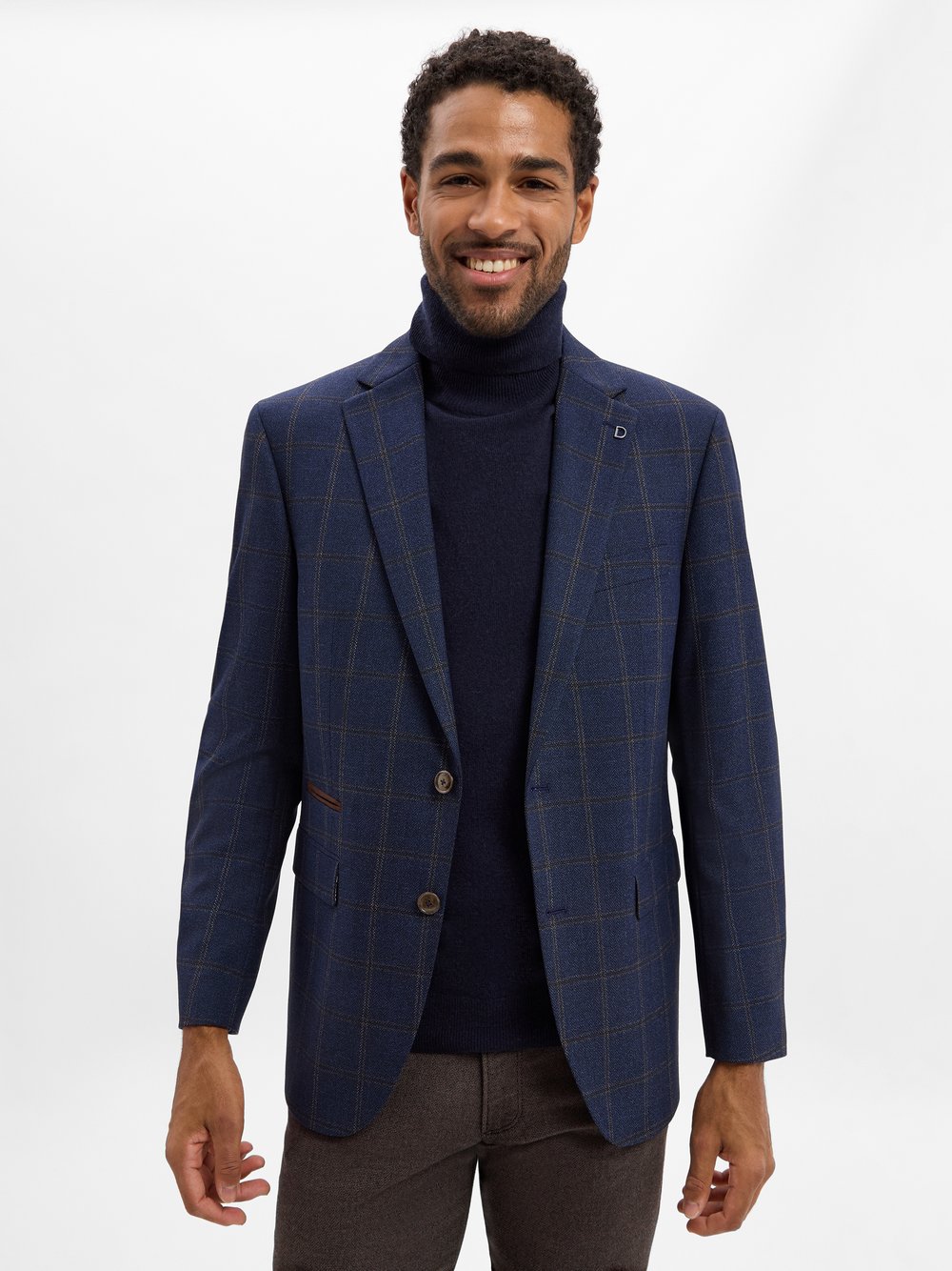 Digel Sakko Herren Modern Fit blau kariert, 27