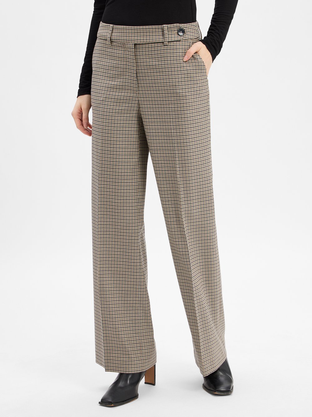 More & More Hose Damen beige kariert, 44