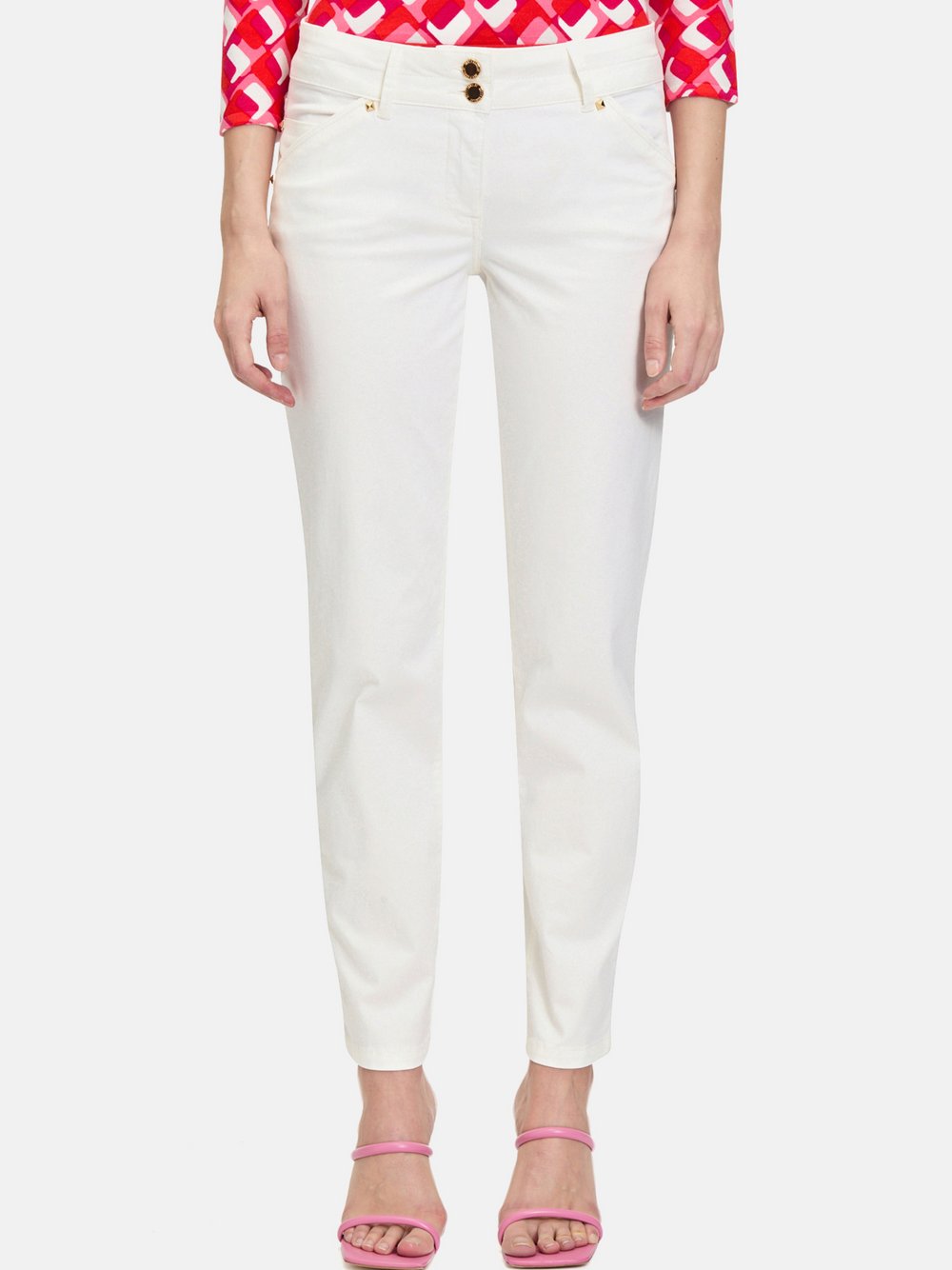 Betty Barclay Casual-Hose Damen Baumwolle weiß, 44