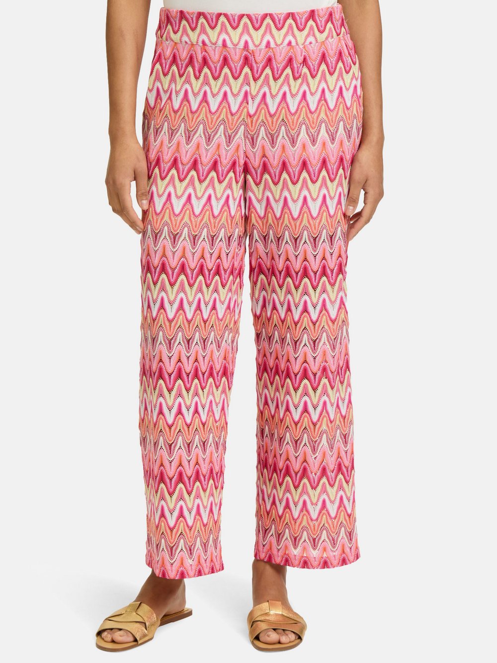Betty Barclay Marlene-Hose Damen rot gestreift, 46