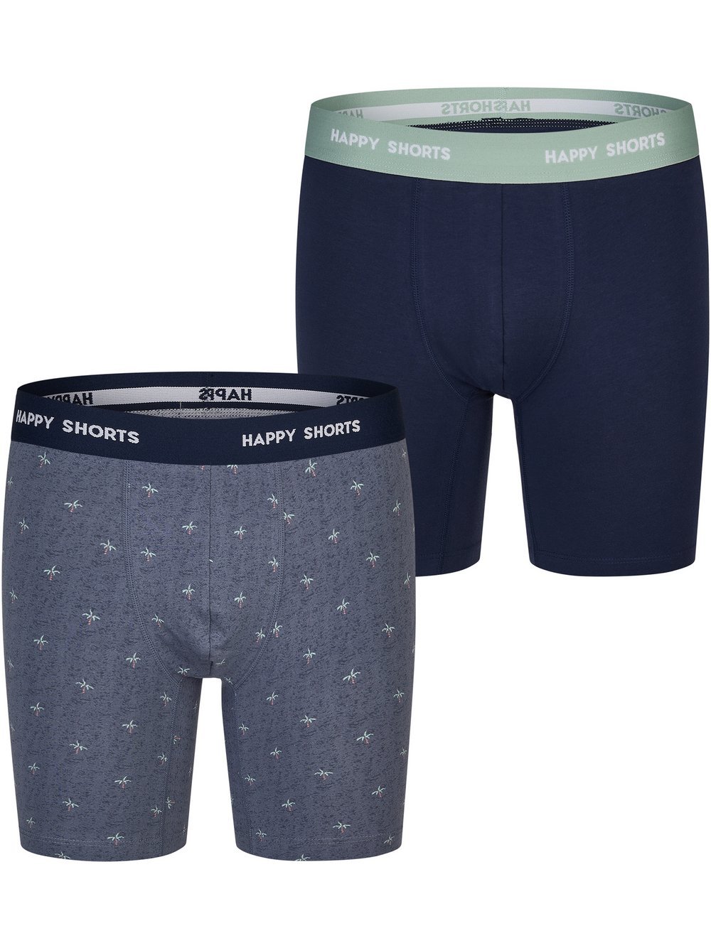 HAPPY SHORTS Langer Boxer  Herren Jersey mehrfarbig bedruckt, L