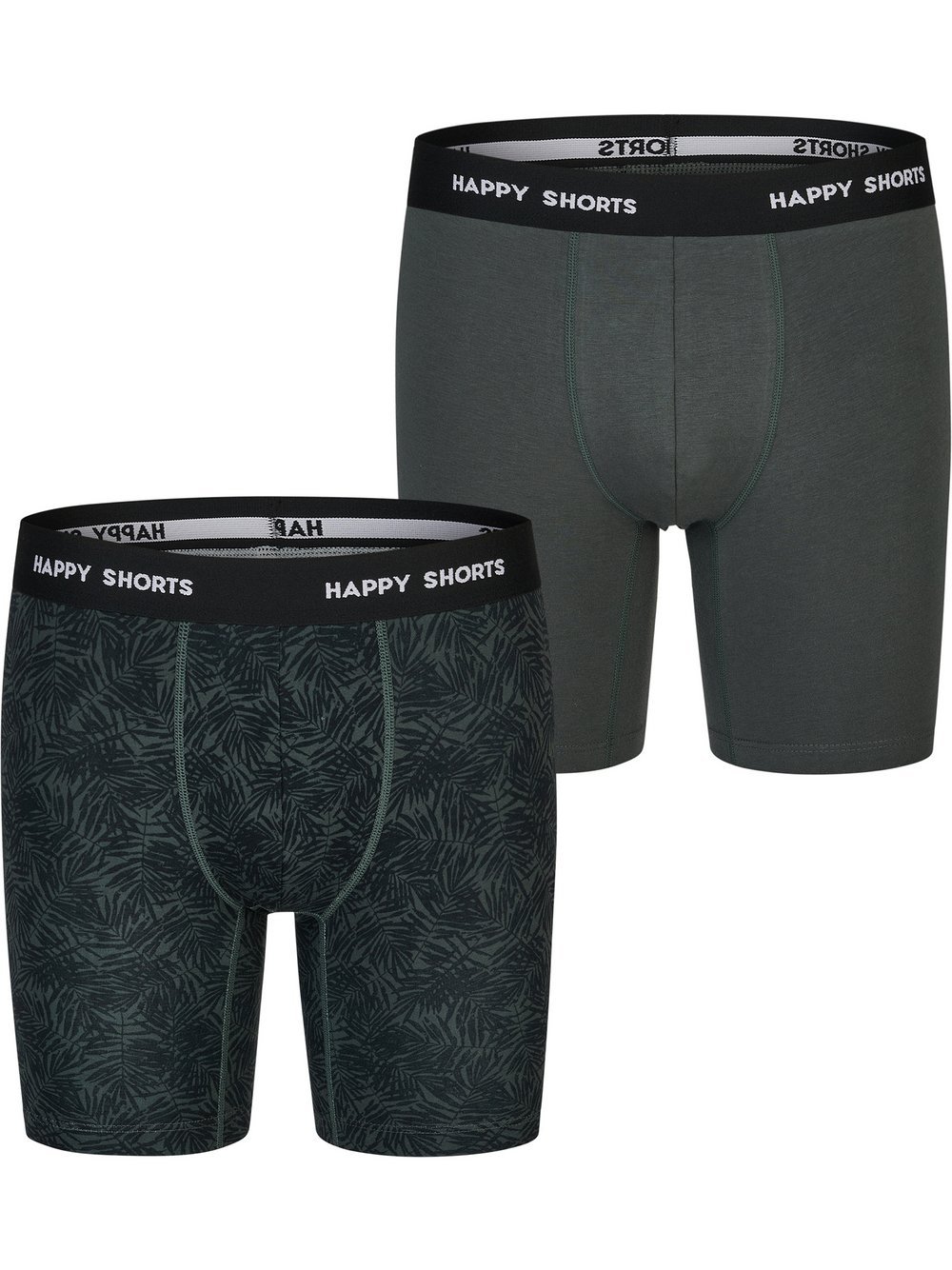 HAPPY SHORTS Langer Boxer  Herren Jersey mehrfarbig bedruckt, L